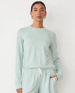 MONROW Supersoft Crew Neck Sweatshirt SEAFOAM Outlet